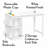 RiverRidge Kids Playroom Art Activity Table with 2 Cubbies and 2 Bookracks - White with 2 Chairs for Playroom, Nursery, and Daycare