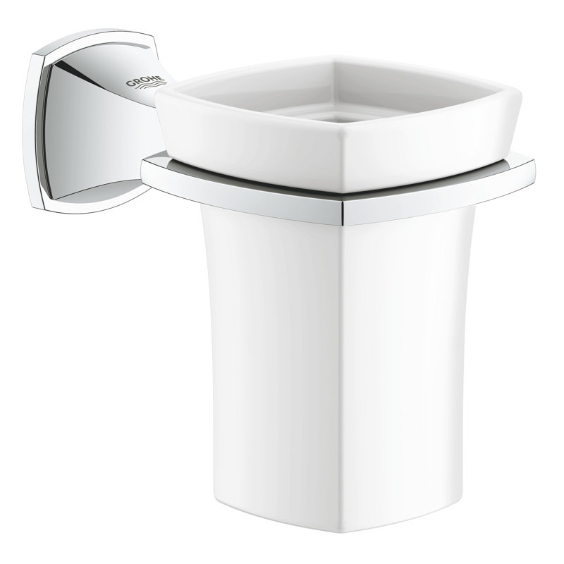 Grandera® Toothbrush & Tumbler Holder, StarLight Chrome