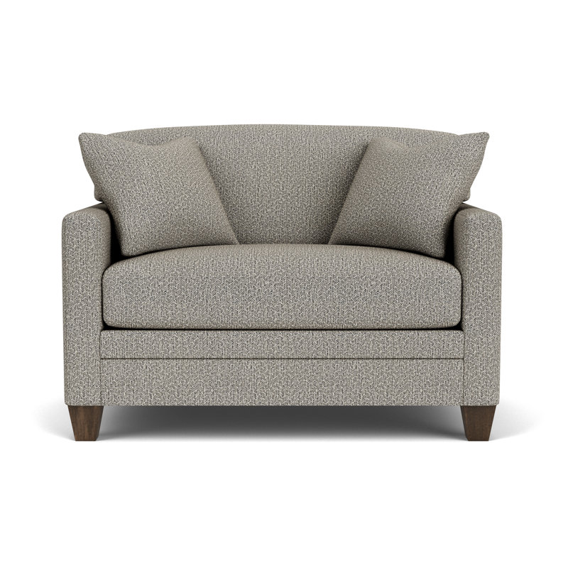 Upholstered Chair And A Half, Gray Polypropylene/Olefin