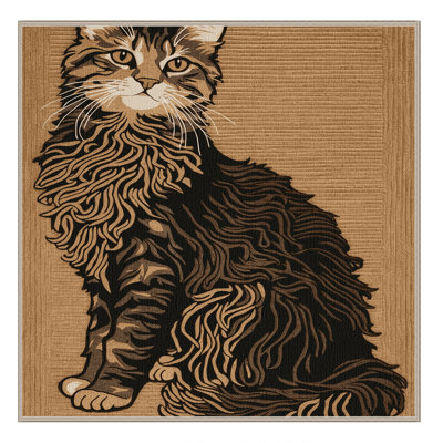 Washable LaPerm Cats Area Rug