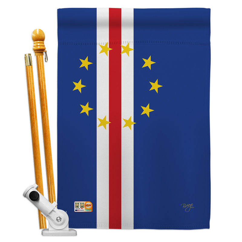 Double Sided 40'' H x 28'' W Polyester Flag Set