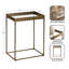 Table d'appoint rectangulaire en métal et verre-272643870