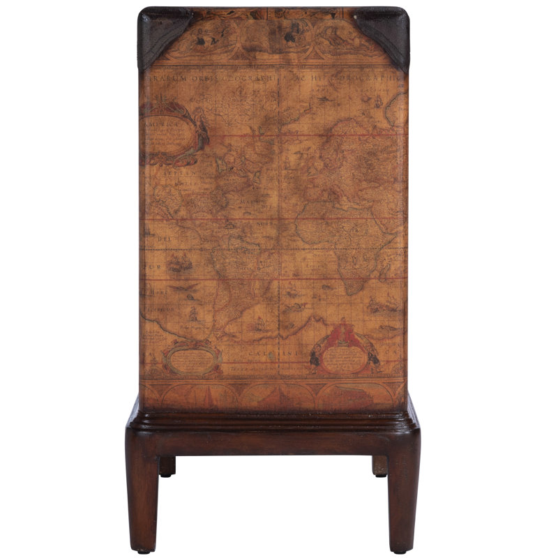 Vasco Old World Map Side Table