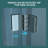 30"W X 72"H Fold Frameless Shower Door With Tempered Glass