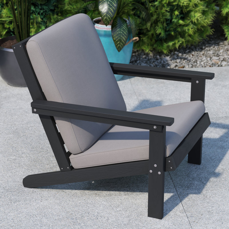 McEwensville Outdoor Lounge Chair, Gray, Black