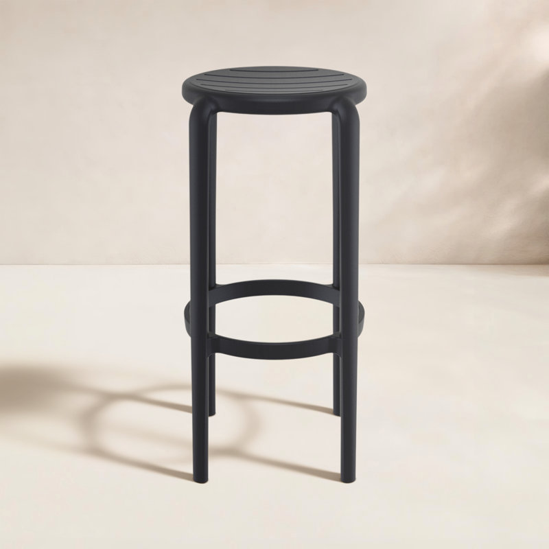 Tabouret de bar Awan, Noir, noir, noir, noir, Très grand (siège d'une hauteur de 29,75 po)