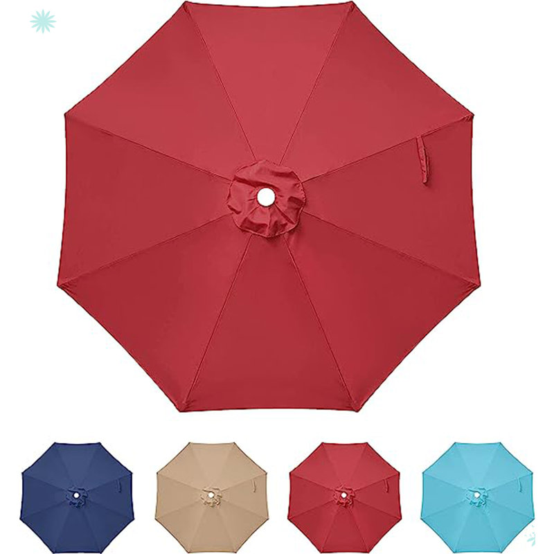 Housse de remplacement pour parasol de patio, Rouge