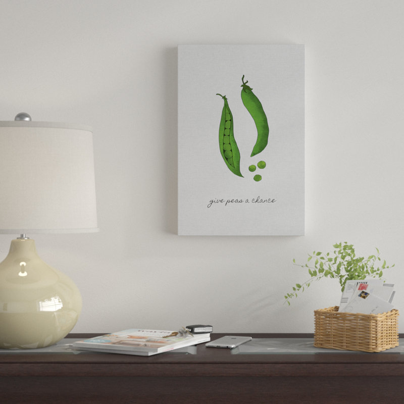 «Offrir une pois», impression sur toile, H 18 po x l 12 po x P 1,5 po, Toile tendue, Pas de tapis