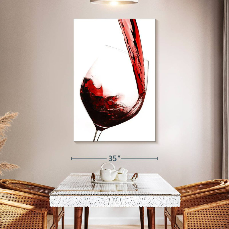 Yarlin Red Wine Flow, 51" H x 34" W