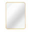 Gold Metal Framed Rectangular Bathroom Mirror For Wall, Adds Elegance And Reflective Beauty To Any Space.-1009434793-1009434798