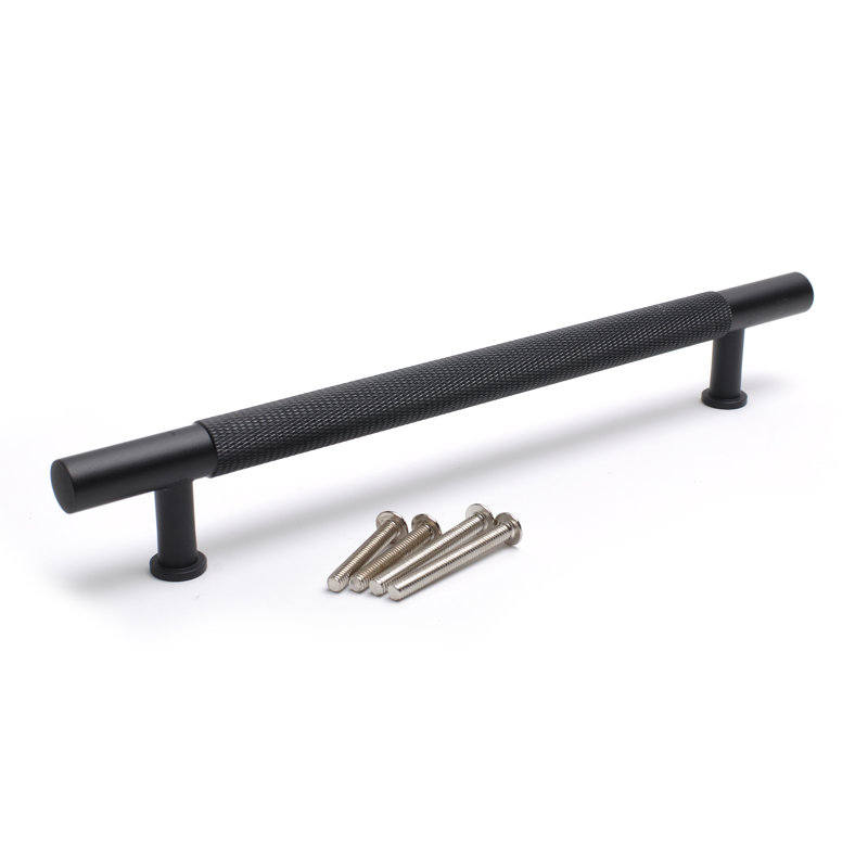 Lansen Premium Knurled 16 cm centre Bar Handle, Black, 160mm