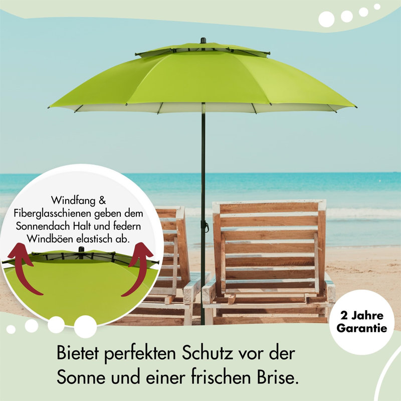 Canek 200cm Market Parasol, Blue