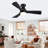 Hot Sales 42 Inch Black Ceiling Fan With Lights Flush Mount Ceiling Fan With Remote Control