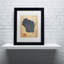 « wisconsin map denim jeans style » par michael tompsett, impression encadrée-13605606-13605608
