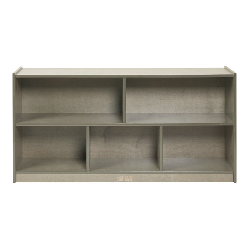 Grey Wash Birch Plywood 5-Compartment Mobile Storage Cabinet