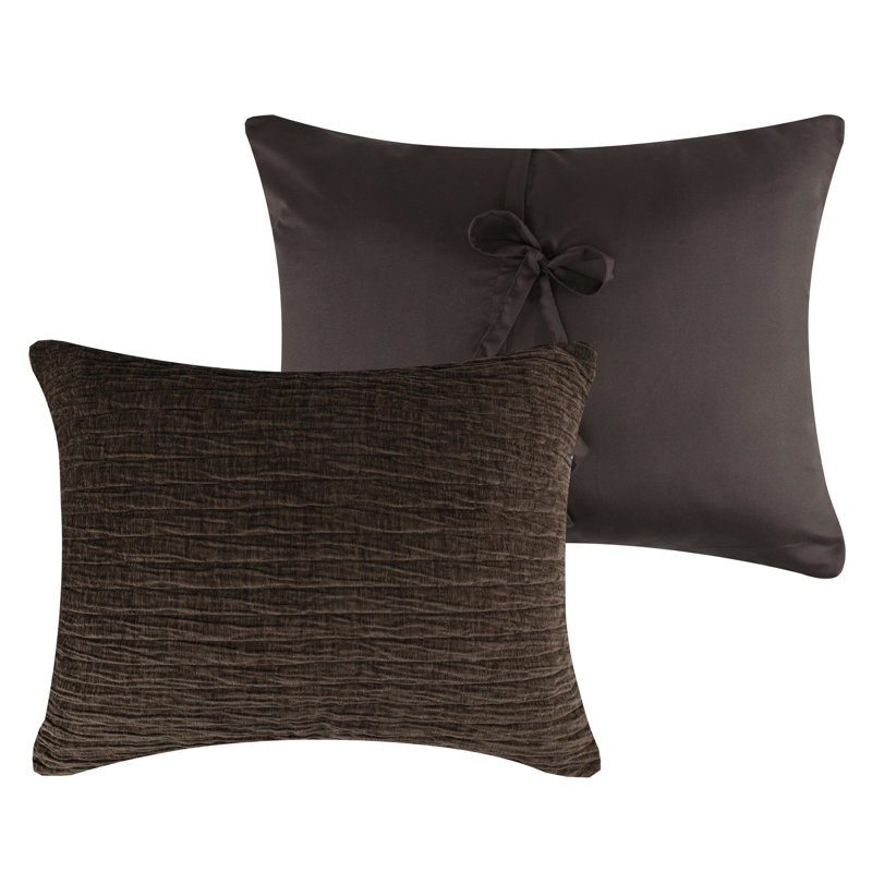 Taie d'oreiller matelassée texturée Velvet Crush, Très grand lit, Chocolate