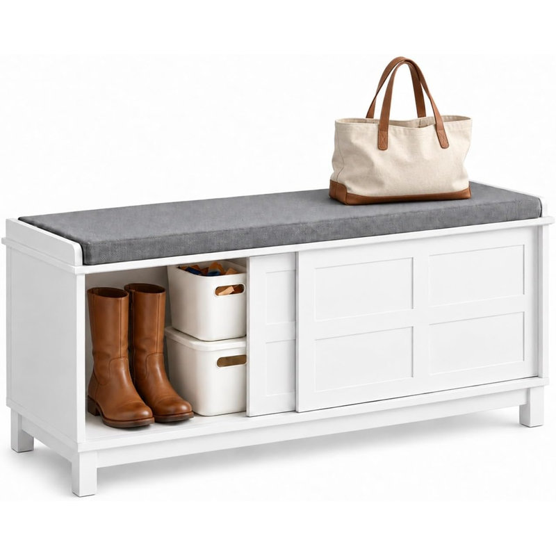 Grandview Polyester Upholstered Storage Bench