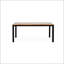 Table de salle à manger Lindsey en bois d'acacia avec structure thermolaquée, design industriel moderne pour des repas durables et élégants