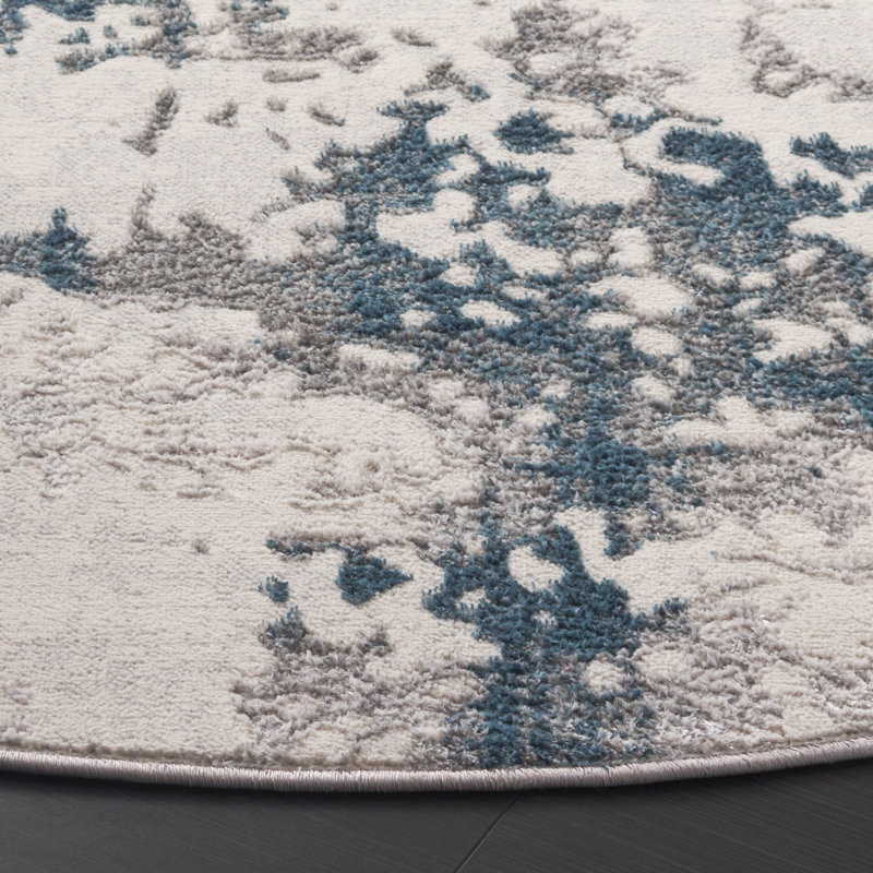 Boarisch Performance Abstract Rug, Round 6'7"