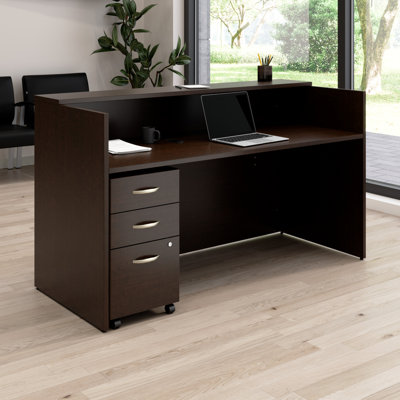 Bureau de réception avec caisson mobile 3 tiroirs Arrive
