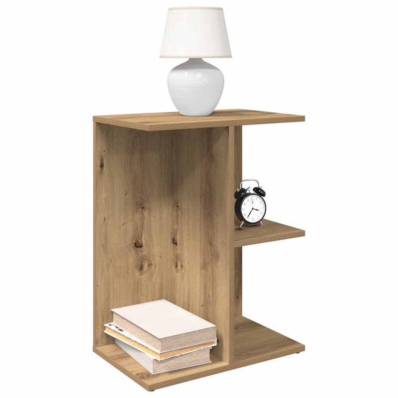 Sayaka 46.5cm W Manufactured Wood Bedside Table, Artisan Oak, Set of 2