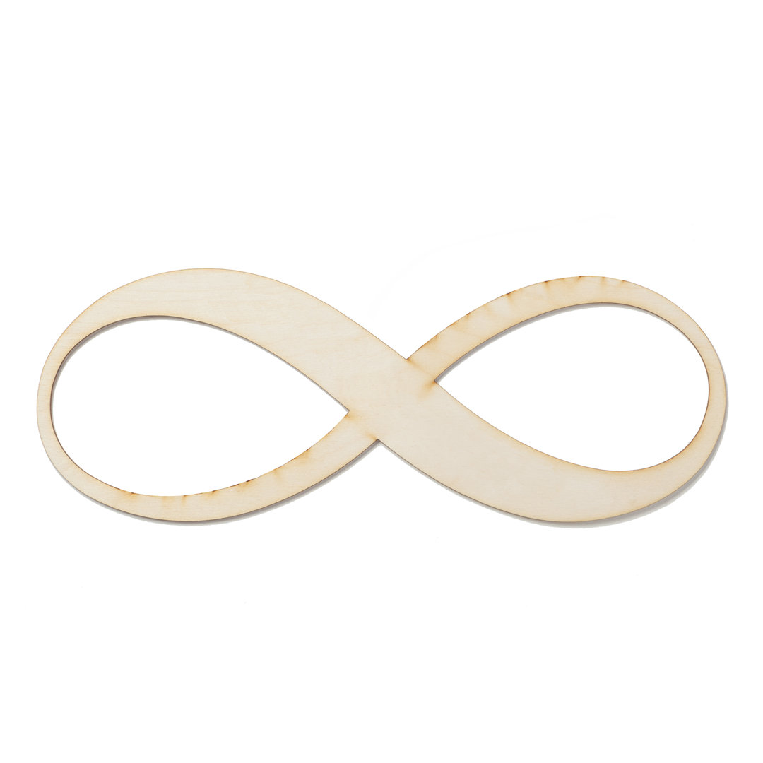 Infinity Sign Wood Plaque With Custom Names And Personalzation Laser Engraved In White Wood | One-Of-A-Kind Keepsake | Great Wedding Or Anniversary Gift | 14" X 5" Trinx