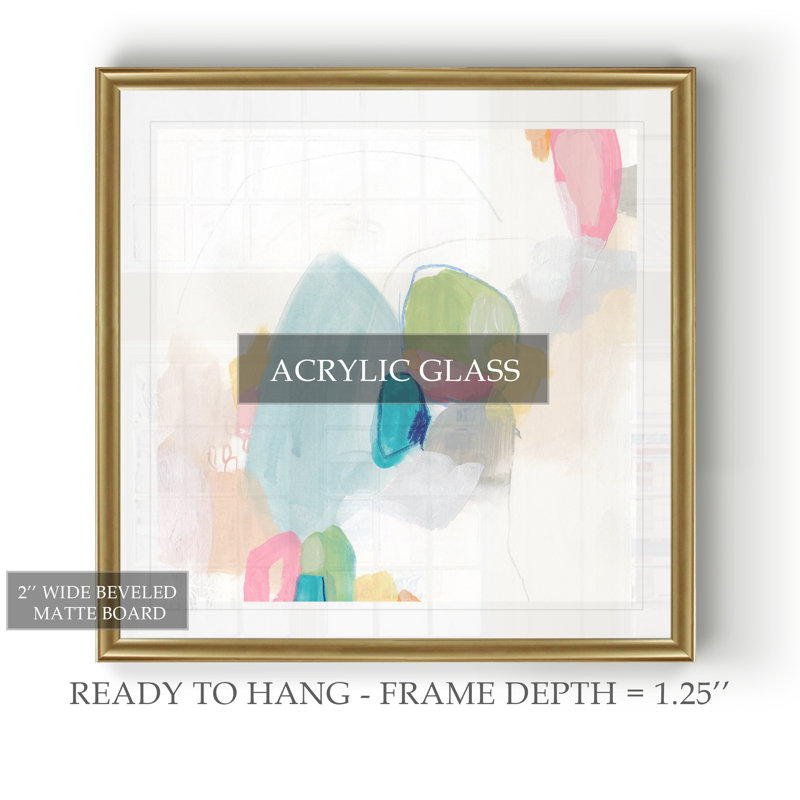 Candy Jacket II - Wrapped Canvas Print, Framed Print with Mat, 34.5" H x 34.5" W, Gold