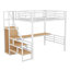 Lit mezzanine en métal avec bureau