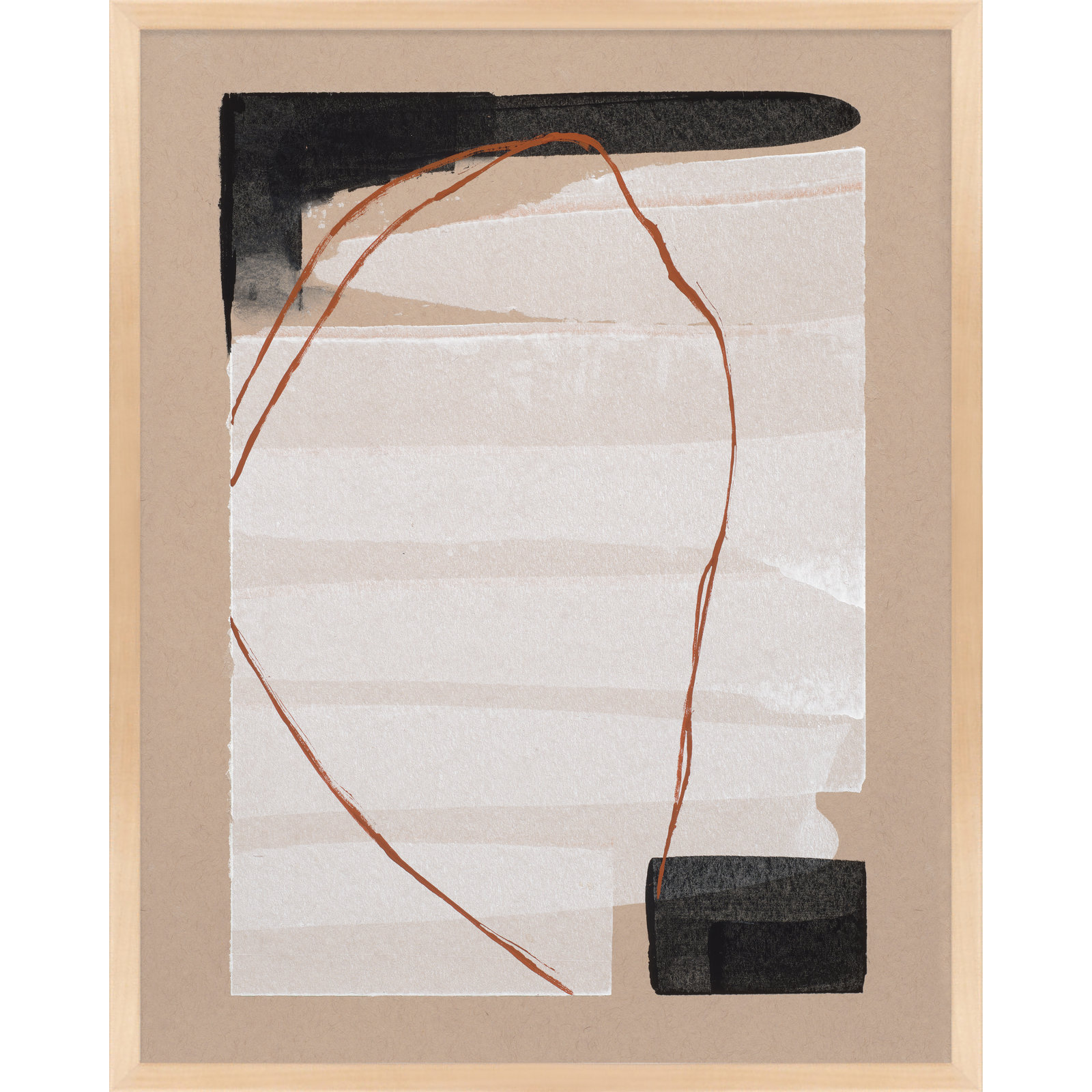 Orange Is The New Black 4 by Andrea Stokes, Brown Framed, 50" H x 40" W x 1.25" D