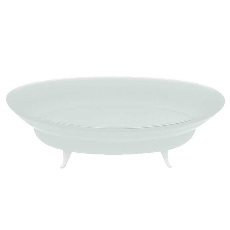Tredicesima Oval Basket Assiro Ice - 12 Pieces - White, White