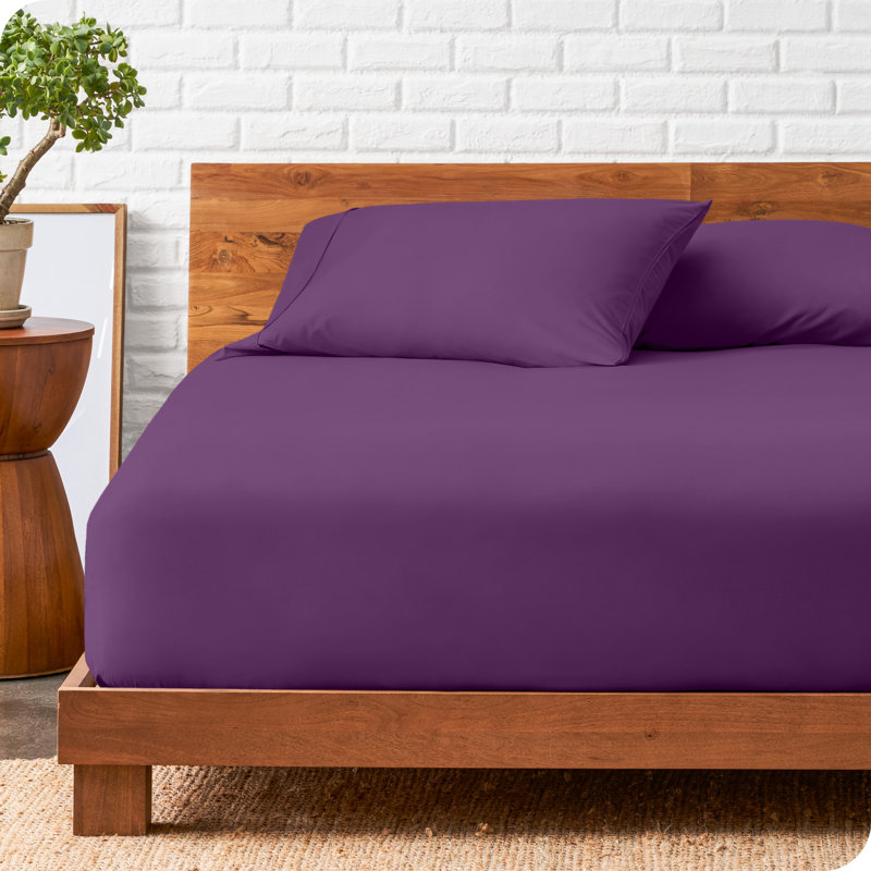 Ensemble de drap-housse en microfibre avec taie d'oreiller   , Sable, Drap-housse pour lit simple très long avec 1 taie