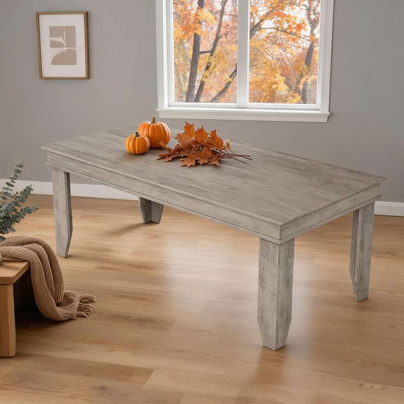 Table de ferme pour 6 à 8 personnes, 180 cm de long, avec structure robuste en bois, grande table rectangulaire non extensible pour cuisine et salle à manger, salon, cuisine, salle à manger
