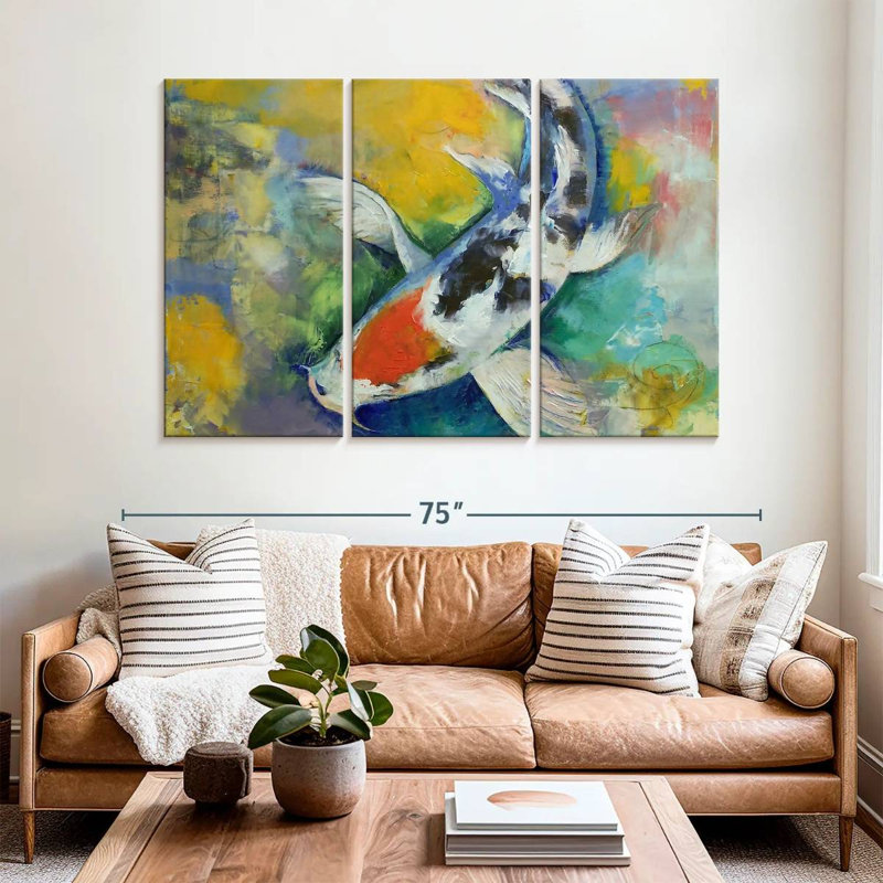 Tancho Sanke Koi, 42" H x 65" W