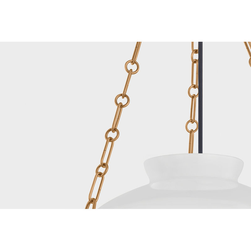 Paradigm Pendant by Lauren Liess x Troy, Brass, 22.25" H x 4.75" W x 0.75" D, 15W