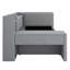 Lit de jour rembourré avec tiroirs, tablettes, armoires rabattables et table d'appoint-883826985