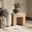 Solid Wood Sled End Table-127791886