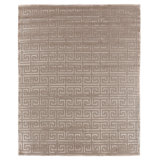 Metro-Velvet Geometric Area Rug in Beige