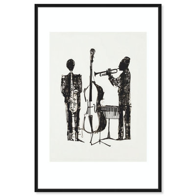 "Bebop I", reproduction d'art sur toile par Art Remedy, cadre noir, 24 x 36