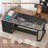 70.9" Executive Desk With Power Outlet, Modern Office Desk With Lateral File Cabinet, Gray-413001639