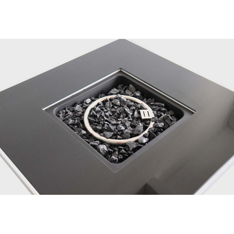 Hasanah Square Steel Smokeless Fire Pit Table