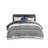 3 Piece Cotton Comforter Set With Chenille Tufting Gray Full/Queen-117517162