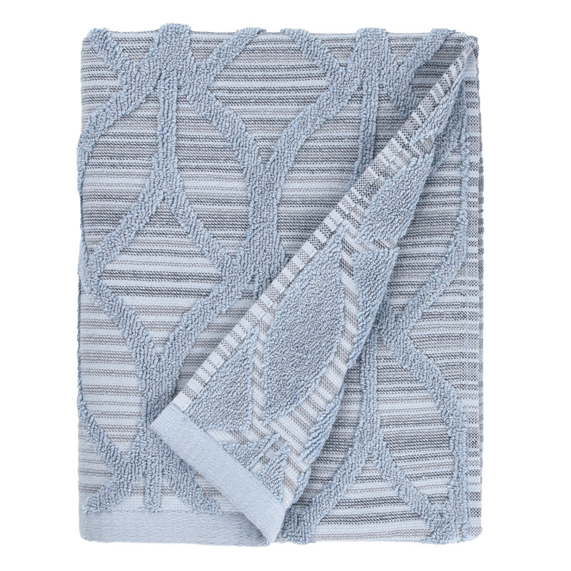  Ensemble de serviettes en coton 2 pièces, Bleu