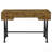 2-Piece Computer Desk & Bookcase, Rustic Nutmeg