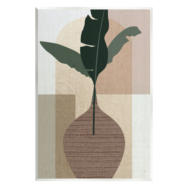 Earth Tones Botanical Plant Sprig MDF Wood Wall Art, 10 x 15