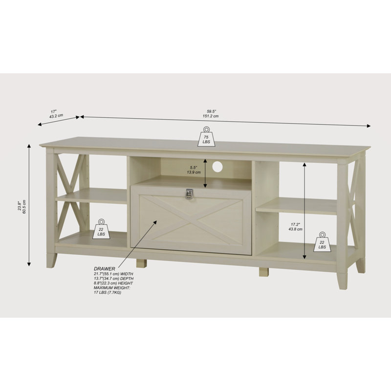 Crédence de rangement l 59,5 po Schaper