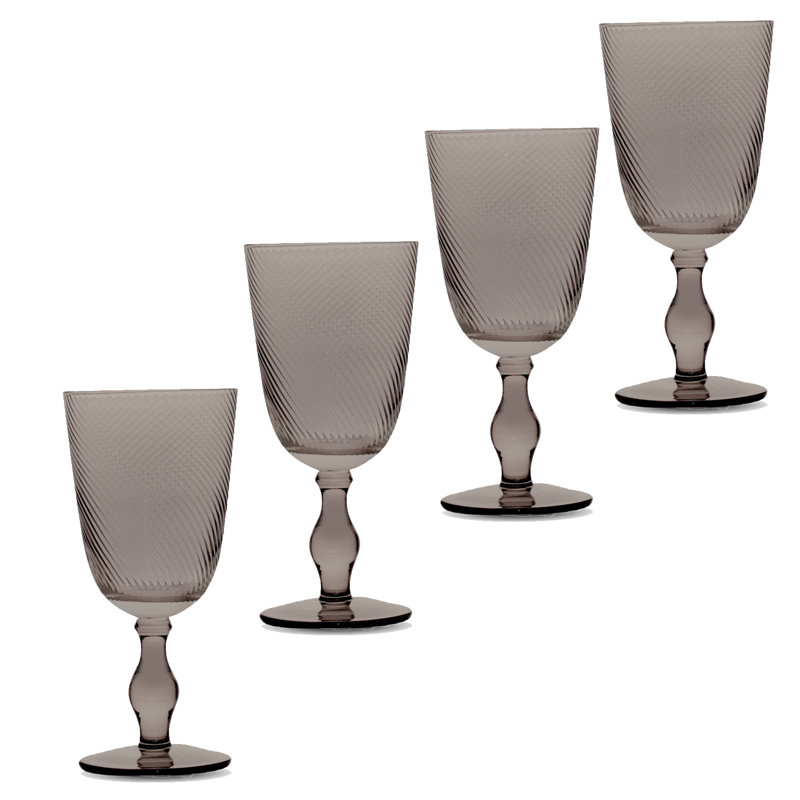 Verre rétro 12 oz. Verre à pied en cristal