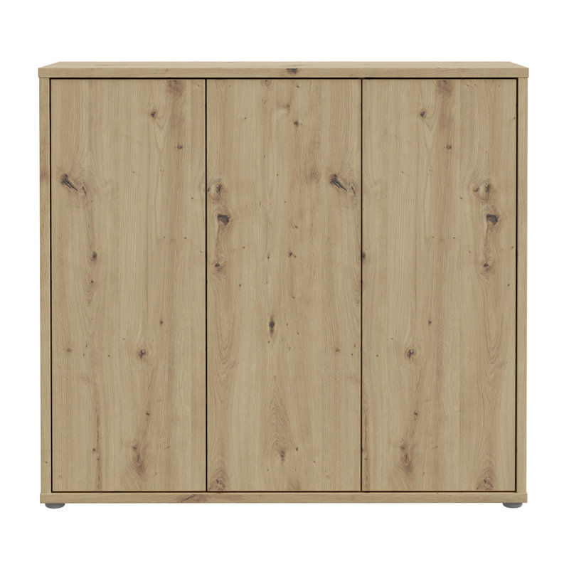 Rydar 20 Pair Shoe Storage Cabinet, Oak Wood
