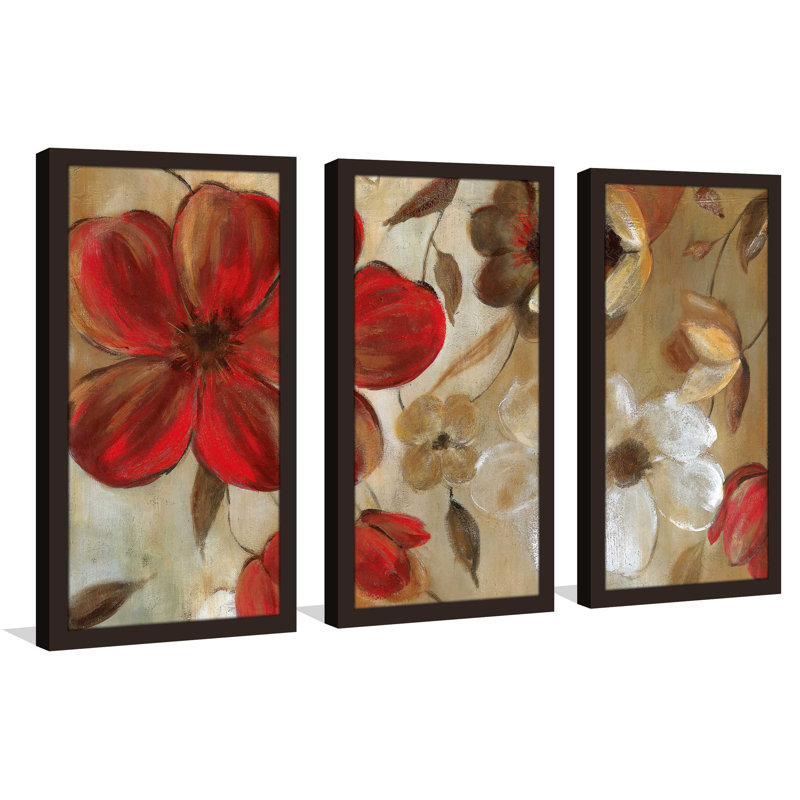 «Ready For Red I», reproduction de peinture à l'acrylique à multiples images, L 52,5 po x H 33,5 po x P 1 po