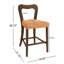 Tabourets de bar en noyer et autres couleurs, en bois d'hévéa massif naturel, dossier incurvé pour un confort optimal, tabourets de bar sans accoudoirs (lot de 2), structure légèrement ergonomique.