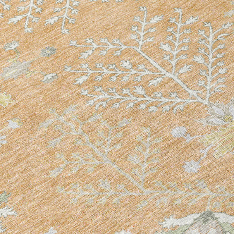 Machine Washable Indoor/Outdoor Chantille ACN2676 Global Rug, Peach, 9' x 12'